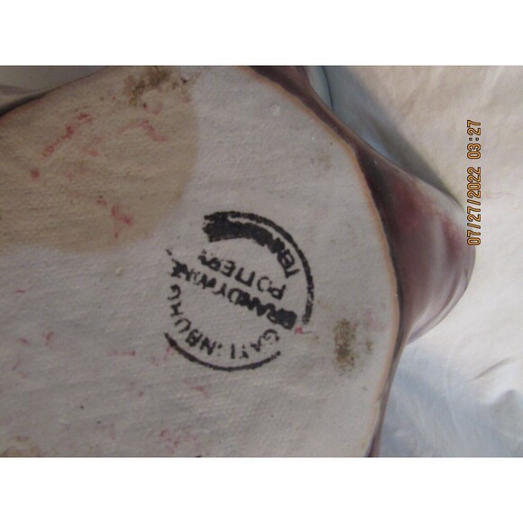 GATLINBURG BRANDYWINE POTTERY SMALL BOWL DESIGNED JAPANESE IKEBANA FLORAL FROG - Picture 4 of 5